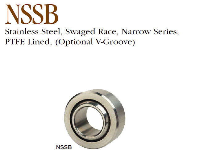 NSSB محامل الفولاذ المقاوم للصدأ كروية سلسلة ضيقة للمعدات الطبية