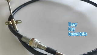 كابل تحكم بالدفع والسحب للخدمة الشاقة مزود بحاجز ملولب ونهاية قضيب