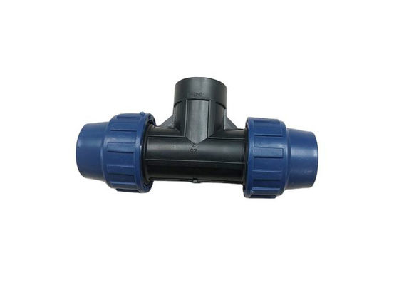 32 ملم الحبل الأنثوي Tee التماسك المشترك السريع HDPE التشغيل للضغط لتوفير المياه