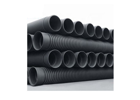 SN8 أنابيب الصرف الصحي المدفونة أنابيب الصرف الصحي من البولي إيثيلين HDPE مزدوجة الجدار