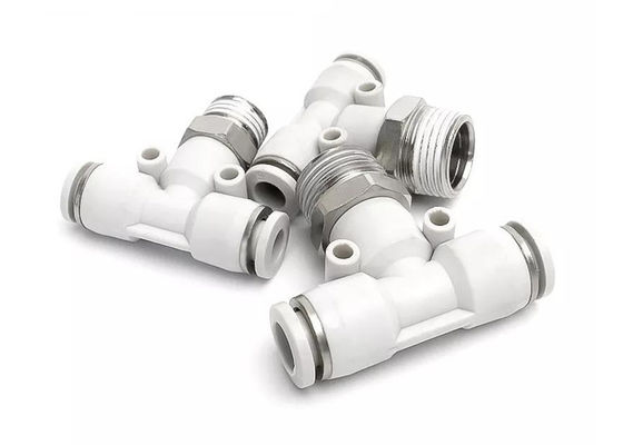 PB T الشكل النيوماتيكي الارتباط السريع الذكور خيط إيجابي تي Air Connector