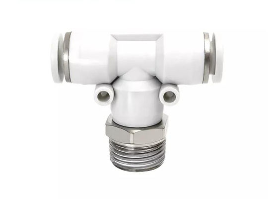 PB T الشكل النيوماتيكي الارتباط السريع الذكور خيط إيجابي تي Air Connector