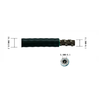خيارات مختلفة PE / PU / PVC الإسكان مرنة دفع سحب كابل الغلاف الخارجي مضاد لدرجات الحرارة العالية والمنخفضة